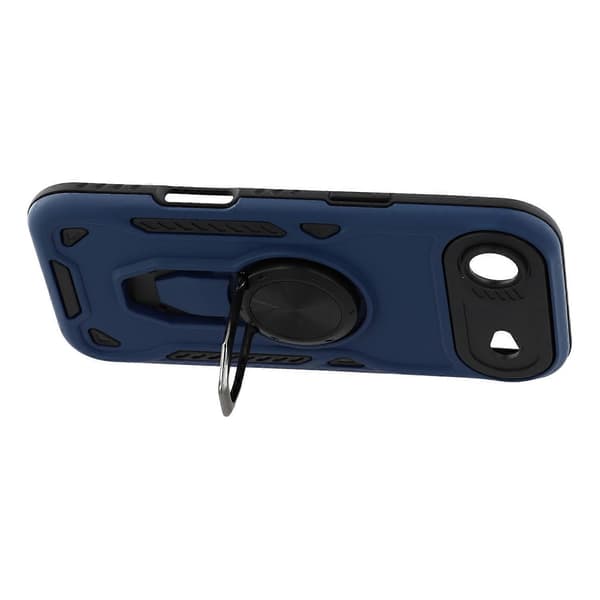 Til iPhone 17 Air-deksel med støtte, støtsikkert TPU+PC-bakdeksel - marineblå