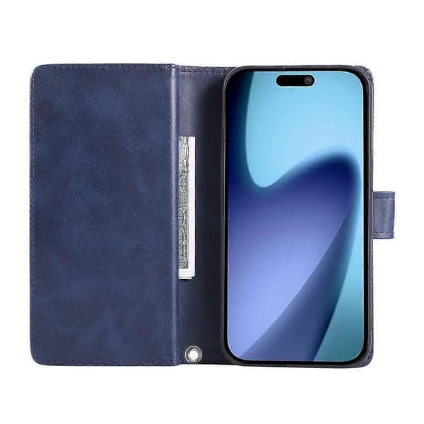 Kompatibel til iPhone 17 Air Case Split Læder Magnetisk Pung Telefoncover Med Håndledsrem