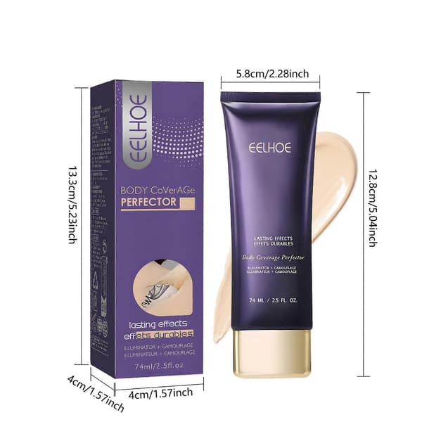 Body Coverage Perfector Vattentät Skönhetskropp för Ben Kroppsår Venärr (Elfenbensvit)