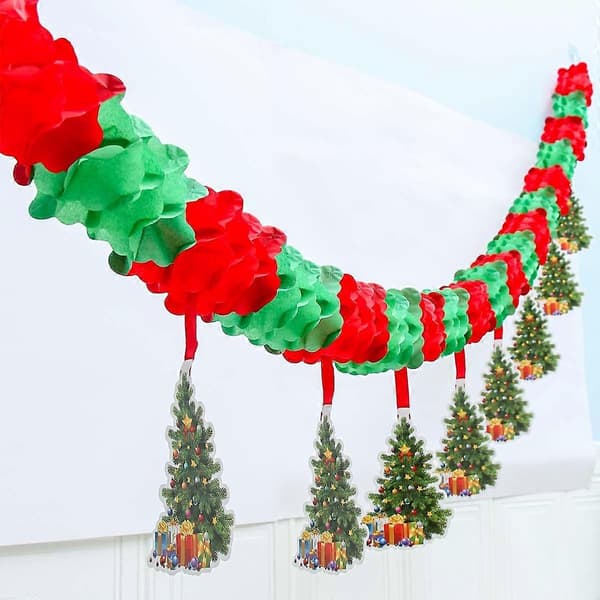 Julemandsbanner til jul, julepynt til hjemmet, hængende julepynt til julefest, nytår