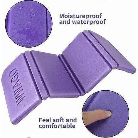 Sæt med 4 foldbare skumpuder, ideelle til udendørs aktiviteter, camping og friluftsliv.