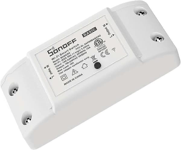 WiFi Smart Switch Intelligent WiFi Light Switch Trådlös Relä Fjärrkontroll Switch fungerar med Alexa Google Home 10A/2200W Sonoff Basic R2