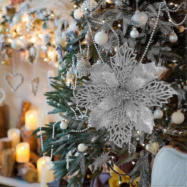 Julepynt Juleblomster til dekoration af juletræet, julekranse, gaveæsker