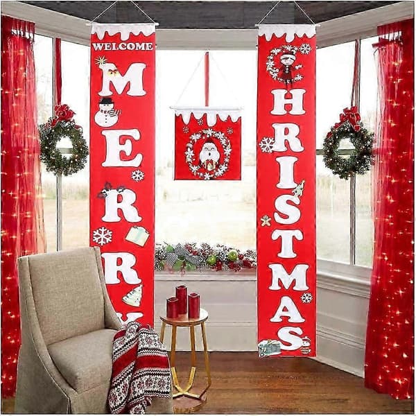 Juleflagg, utendørs julepynt, utendørs juledekorasjoner