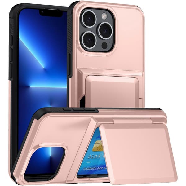 Til iPhone 13 Pro covers Kortplads TPU+PC Støtteben Telefoncover