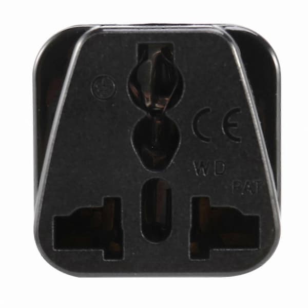 IEC 320 C14 - yleiskäyttöinen naaraspuolinen AC-virtasovitin, musta