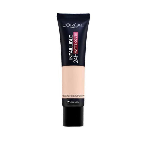 Ny L'Oreal Infallible 24H Matte Cover Foundation 30ml - 25 Rose Ivory