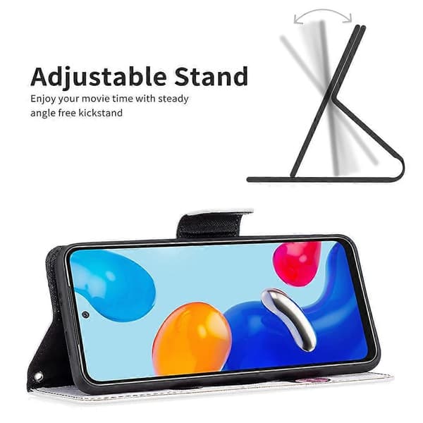 Til Xiaomi Redmi Note 11 International Version Farvet Tegning Læder Telefoncover