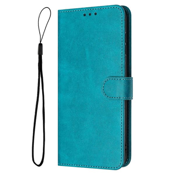 Solid kalvetekstur flip læder telefoncover (til Motorola Edge 50)