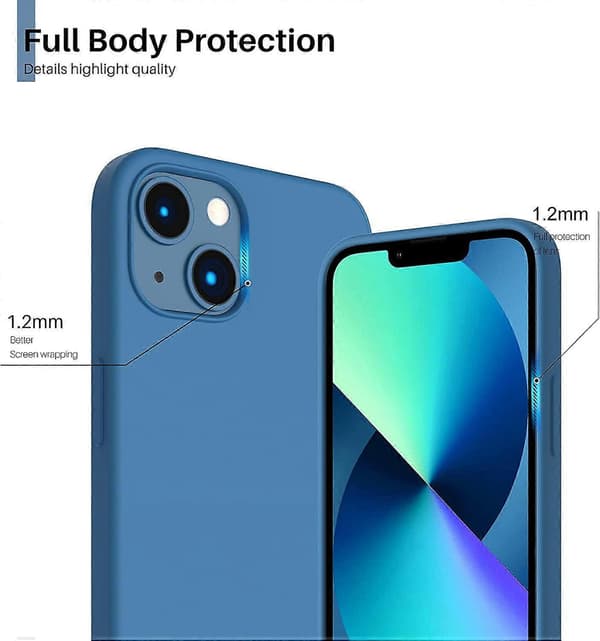 Kompatibel med iPhone 13-deksel 6.1, med MagSafe-lys blå
