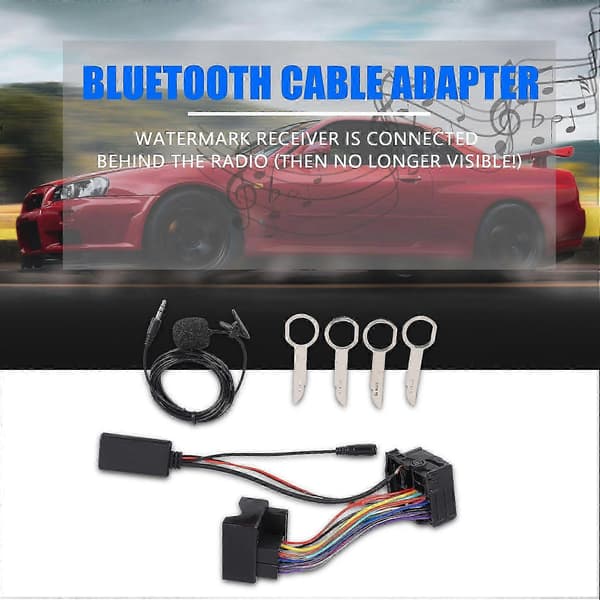 Bil Audio Bluetooth Kabeladapter for kompatible modeller 6000CD Radio Musikkstrøm
