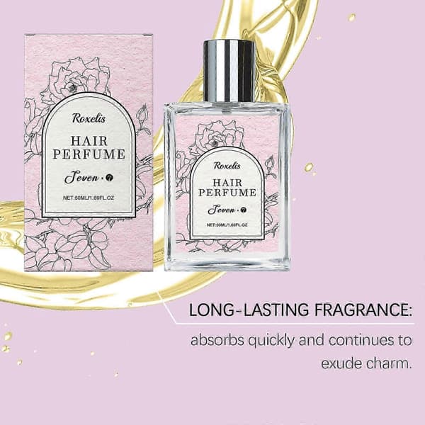 Hår- och kroppsparfymmist med rosdoft, långvarig doft, återfuktande spray, 50 ml