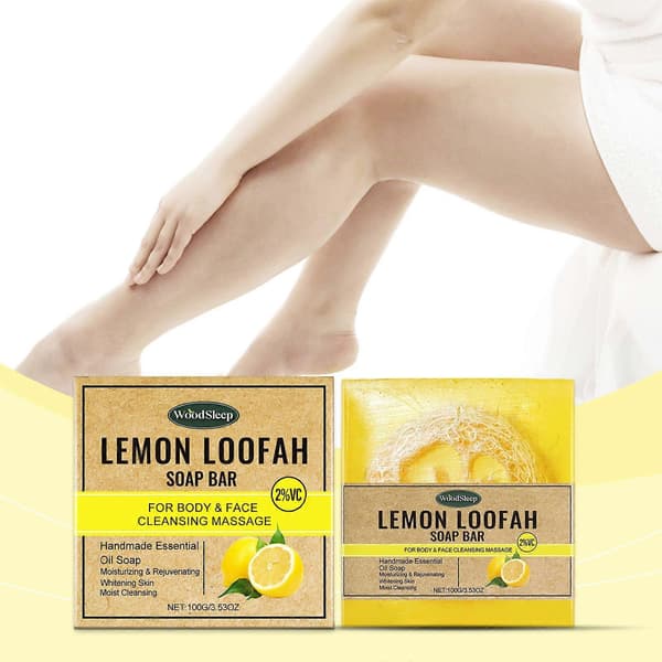 Loofah Citron Æterisk Olie Sæbe