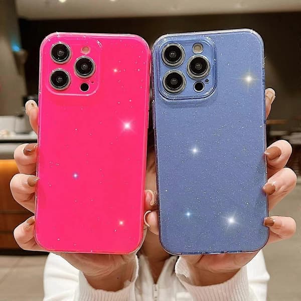 För iPhone 13 Jelly Glitter Enfärgat TPU-telefonfodral