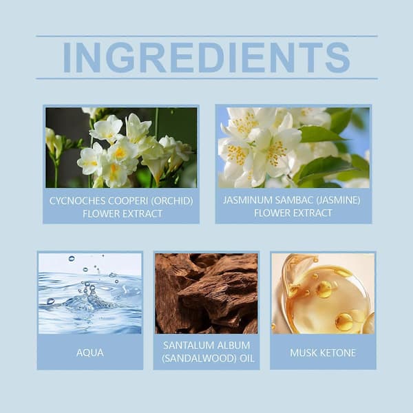 Lilla Orkidé Roll-On Parfume til Kvinder, Langvarig Elegant Blomsterduft med Orkidé-, Moskus- og Sandeltræsekstrakter