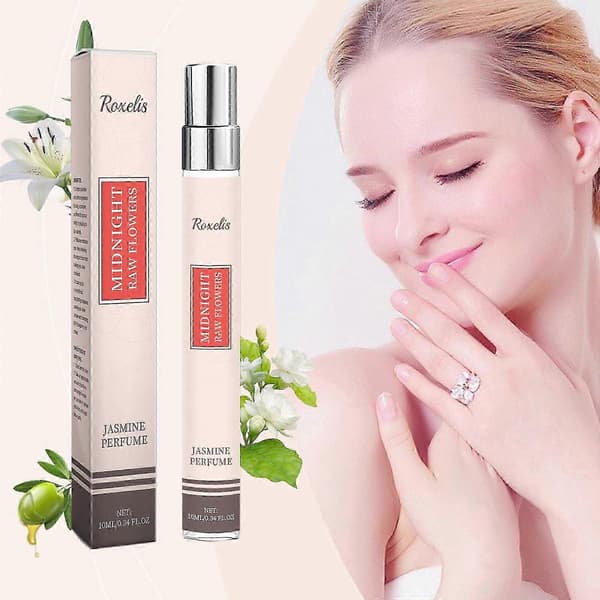 Jasmine Light Roll-On Parfym, Långvarig Blommig Doft med Jojobaolja, Bärbar 10ml