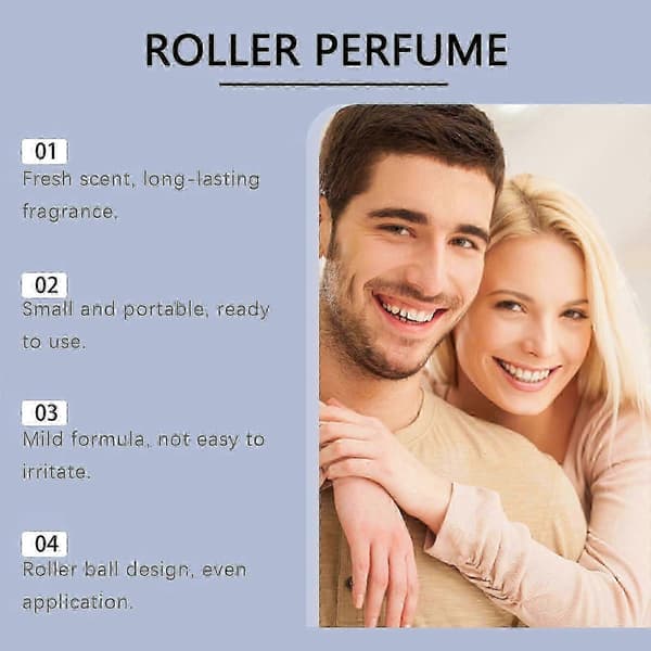 Charmig roll-on parfym, unik doft, charmdoft, lätt, långvarig doft, söt, mild och romantisk parfym av hög kvalitet
