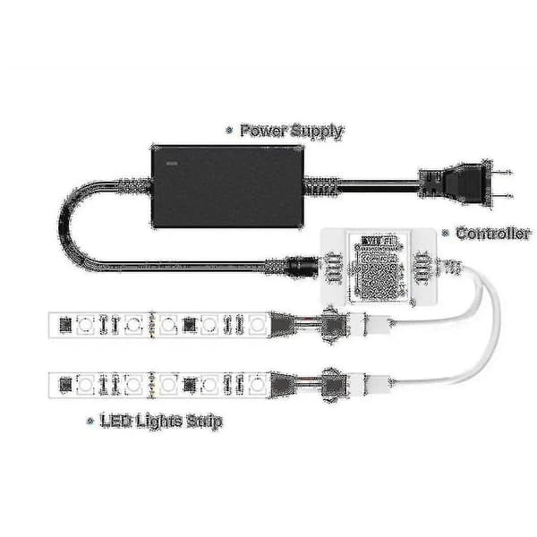 Dc5v-24v 28-tasters Rf-kontroller Wifi App Musikk Stemmefjernkontroll For Ws2812b Ws2811 Rgb Led-stripe