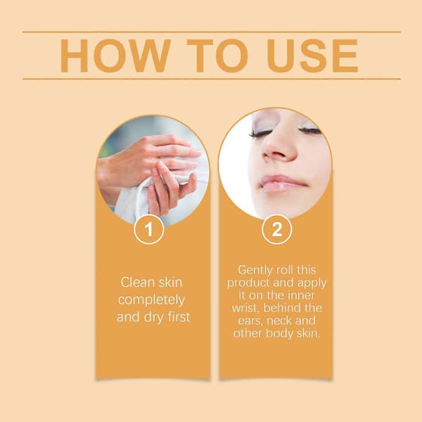 Långvarig apelsinblomma roll-on parfym, elegant fräsch uppfriskande doft, 10 ml resevänlig doft