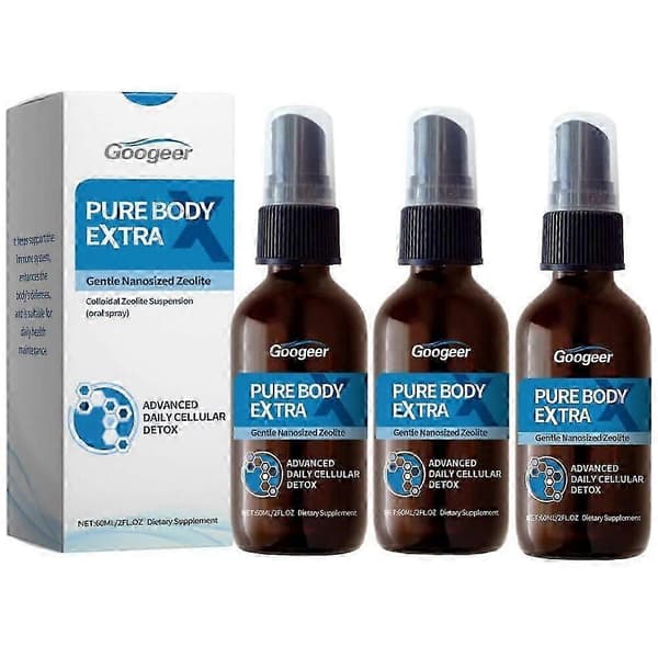 Pure Body Extra Nanosized Zeolite Spray Naturlig Daglig Detox för Kvinnor Män Resevänlig Kroppsvård Fräschhet