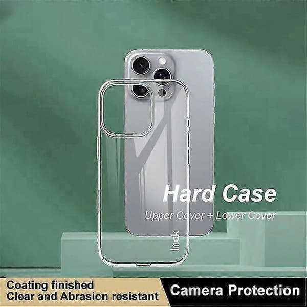 IMAK Crystal Case II Pro Mobilskal: Klar, Hård PC, Anti-rep, för iPhone 16 Pro