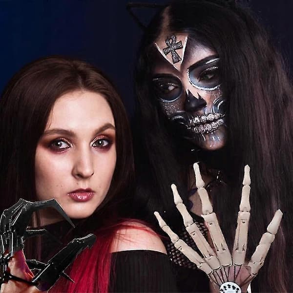 Halloweenhansker med leddede fingre