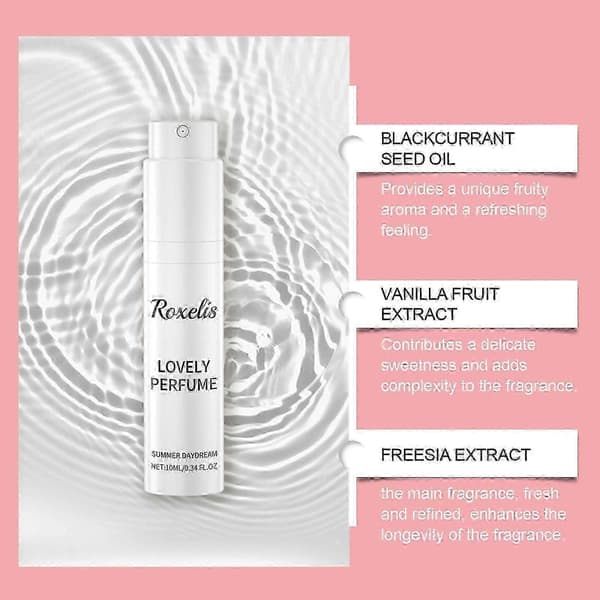 Freesia Parfymespray, Langvarig Forfriskende Rose- og Vaniljeduft, 10ml