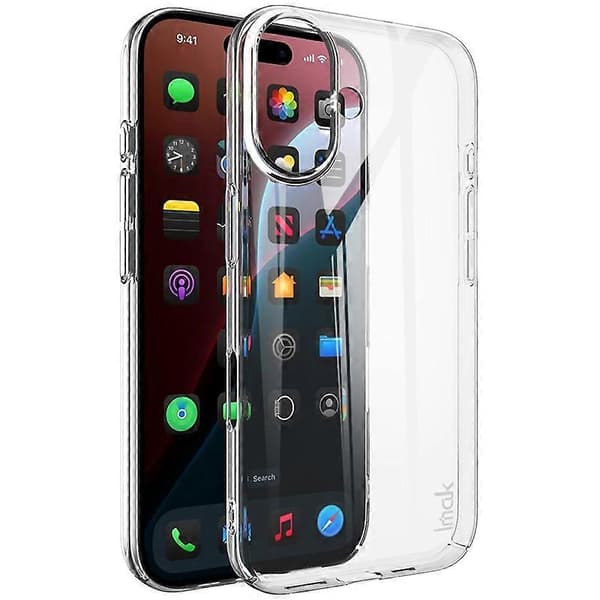 IMAK Crystal Case II Pro iPhone 16 -läpinäkyvä PC-suojakuori
