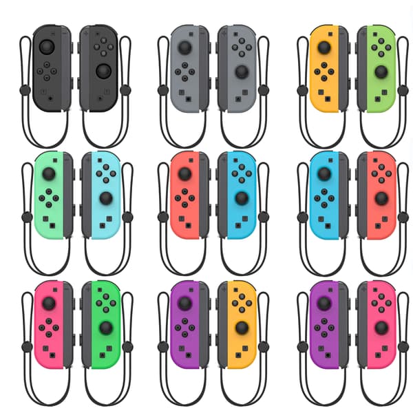 För Switch Joy-Con-kontroller (vänster och höger) med enknapps väckningsfunktion, kompatibel med Ring Fit Adventure