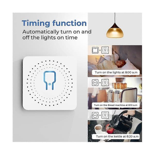 Mini Smart Switch Tuya Zigbee Smart Switch Breaker Stöder Dubbelkontroll Fjärrkontroll App Röst T
