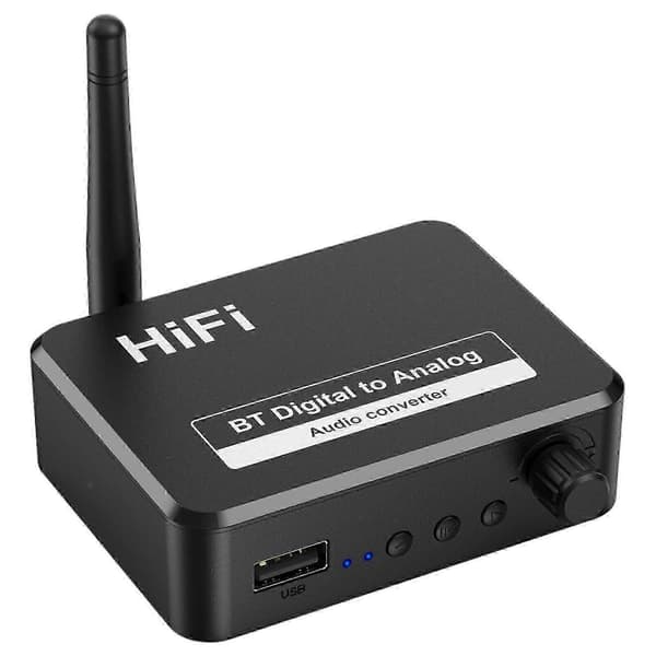 Bluetooth 5.1 lähetin-vastaanotin AUX/optinen/koaksiaalinen tulo HiFi Plug Play