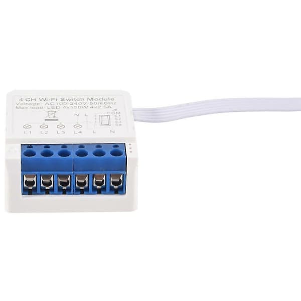 Wifi Smart Light Switch Module, Tuya App Remote 2 Ways Control 4 Gang Mini DIY Breaker Toimii Alexan Kanssa