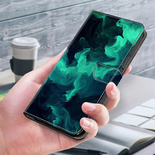 Plånboksfodral för Samsung Galaxy A56 5G med mönstertryck, PU-läder, flip-telefonfodral (Rök)