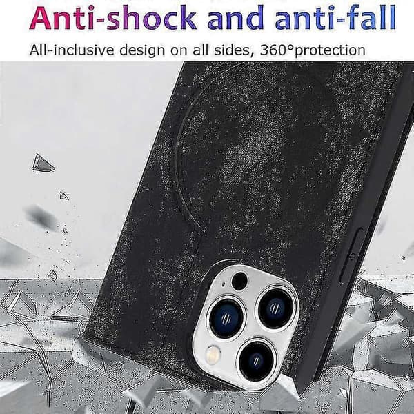 Magsafe magnetisk plånboksfodral kompatibel iPhone 13 Pro Max / 13 Pro / 13, med RFID-blockerande skyddsstativ