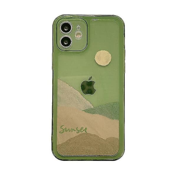 For iPhone 13 Pro heldekkende deksel (grønt eple)