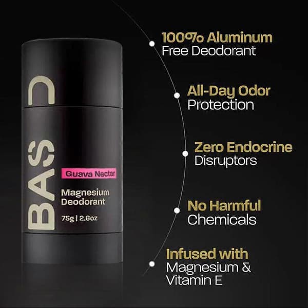 Basert aluminiumsfri deodorant - magnesium, 24 timers luktbeskyttelse