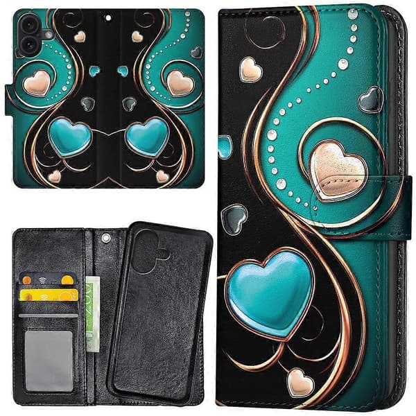 iPhone 17 - Wallet Case/Cover Hearts