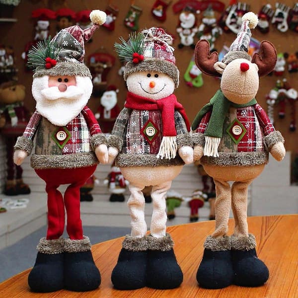 3 stk. dekorative julefigurer