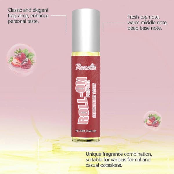 Jordbær Charm Roller Parfume, Langvarig Frisk Elegant Duft, 10ml
