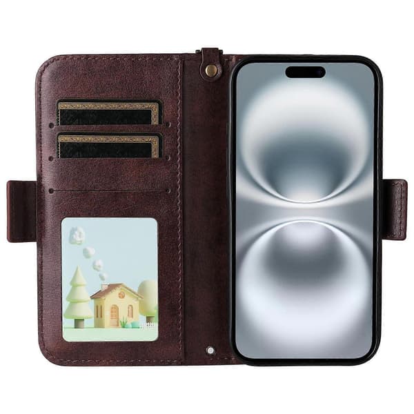 Nahkainen puhelinkotelo iPhone 16 Prolle