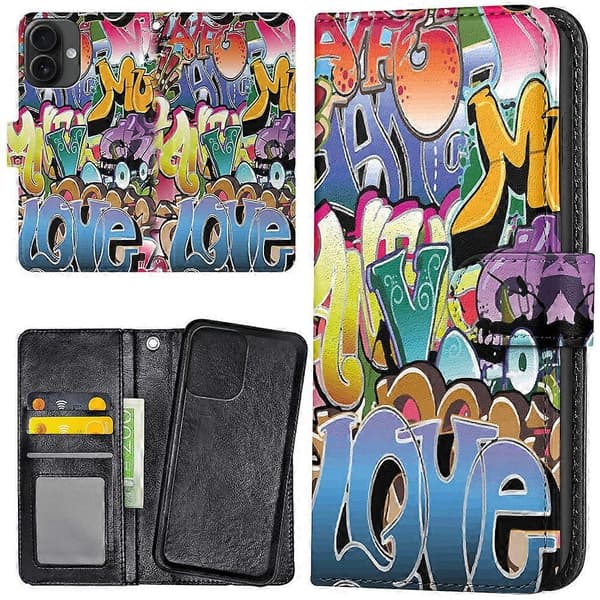 iPhone 16 - Lompakkokotelo/Kuori Graffiti