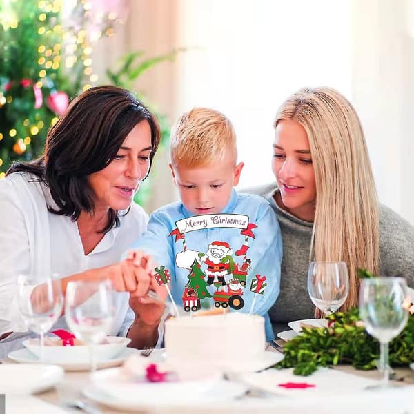10 stk. julecupcake-dekorasjoner, juletoppere til kaker, juletoppere til cupcakes, jul