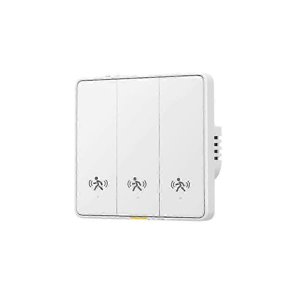 Tuya WIFI Smart Light Switch med 5M Radar Människorörelsedetektering Larmsensor Ingen/Behöver Neutral Trådbrytare C