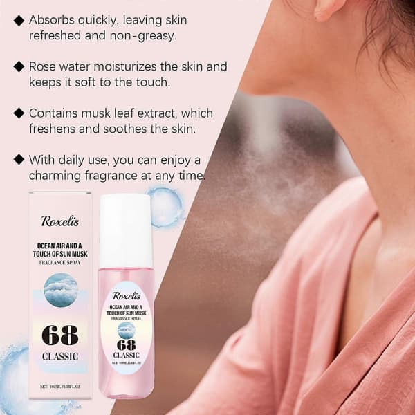 Roxelis Havsalt Kroppsduftspray, Permanent Frisk Elegant Forfriskende Duft