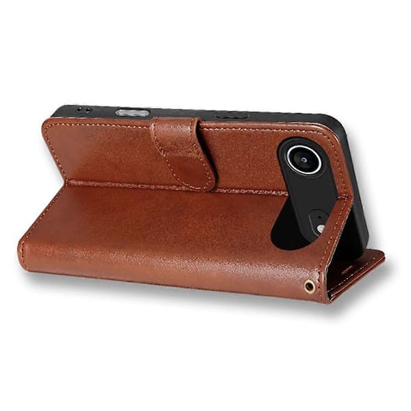 AZNS-kompatibel til iPhone 17 Air Case Anti-Scratch PU Læder Stativ Pung Telefoncover