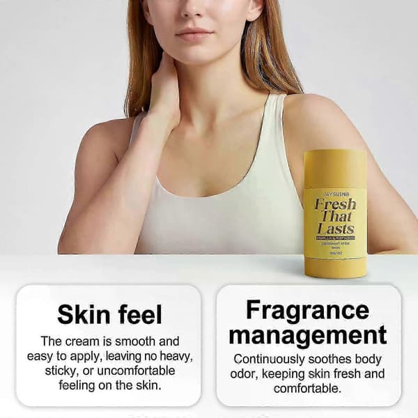 Langvarig duft Vanilje & Pistacie Deodorant Balm, 30g Ikke-klæbrig Solid Stick til Effektiv Kropslugtkontrol & Frisk Hud