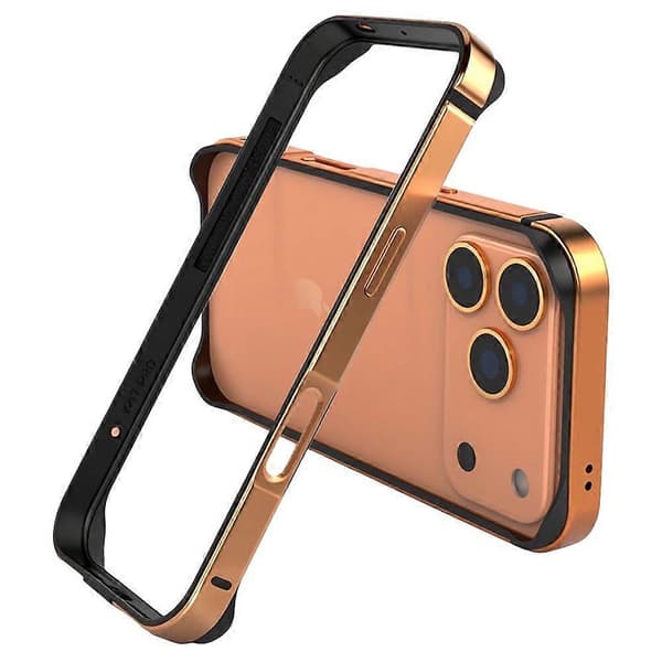 För iPhone 17 Pro Bumperfodral Ultratunt Metall TPU Telefonram Skyddsfodral