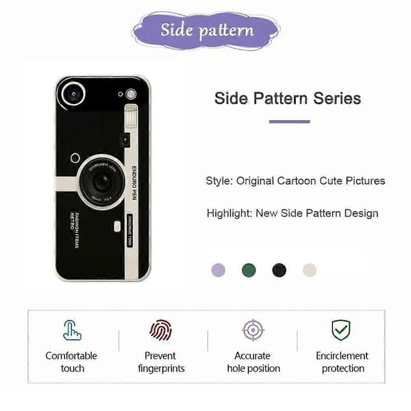 Til iPhone 17 Air-deksel Colorscope Lens Pattern Printing Straight Edge TPU-telefonbakdeksel - Beige