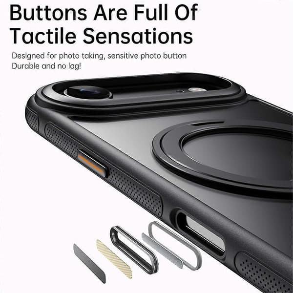 Kompatibel for iPhone 17 Air Case Kompatibel med MagSafe Kickstand TPU PC-telefon Bakdeksel