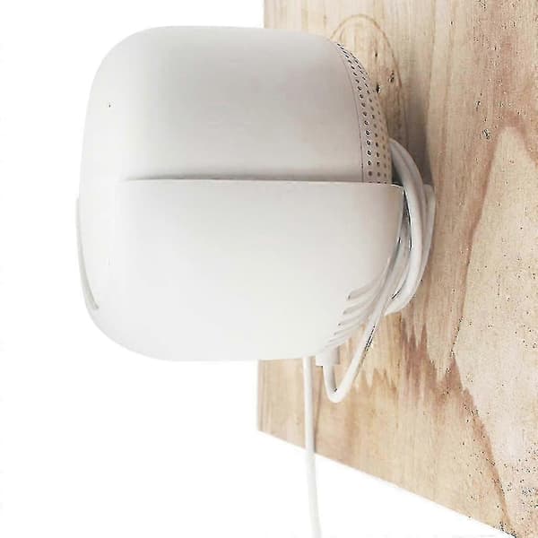 För -google Nest Wifi Vit Väggmonteringsfäste med kabelvindssäkerhet
